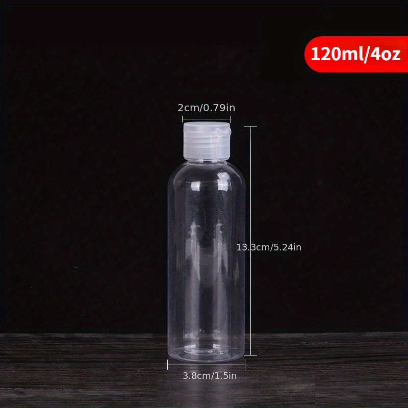 Travel Bottles with Keychain, 2oz/50ml Portable Plastic Travel Bottles -  Leakproof Squeeze Bottles with Flip Cap 
