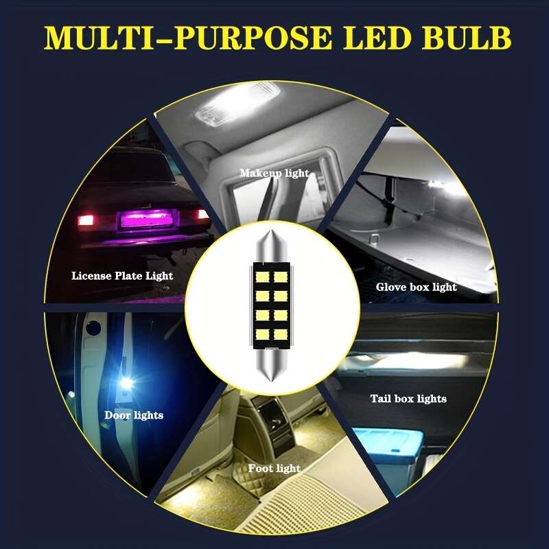 Led Bulb C Super Bright 6000k White 12v 3030 Smd Interior - Temu