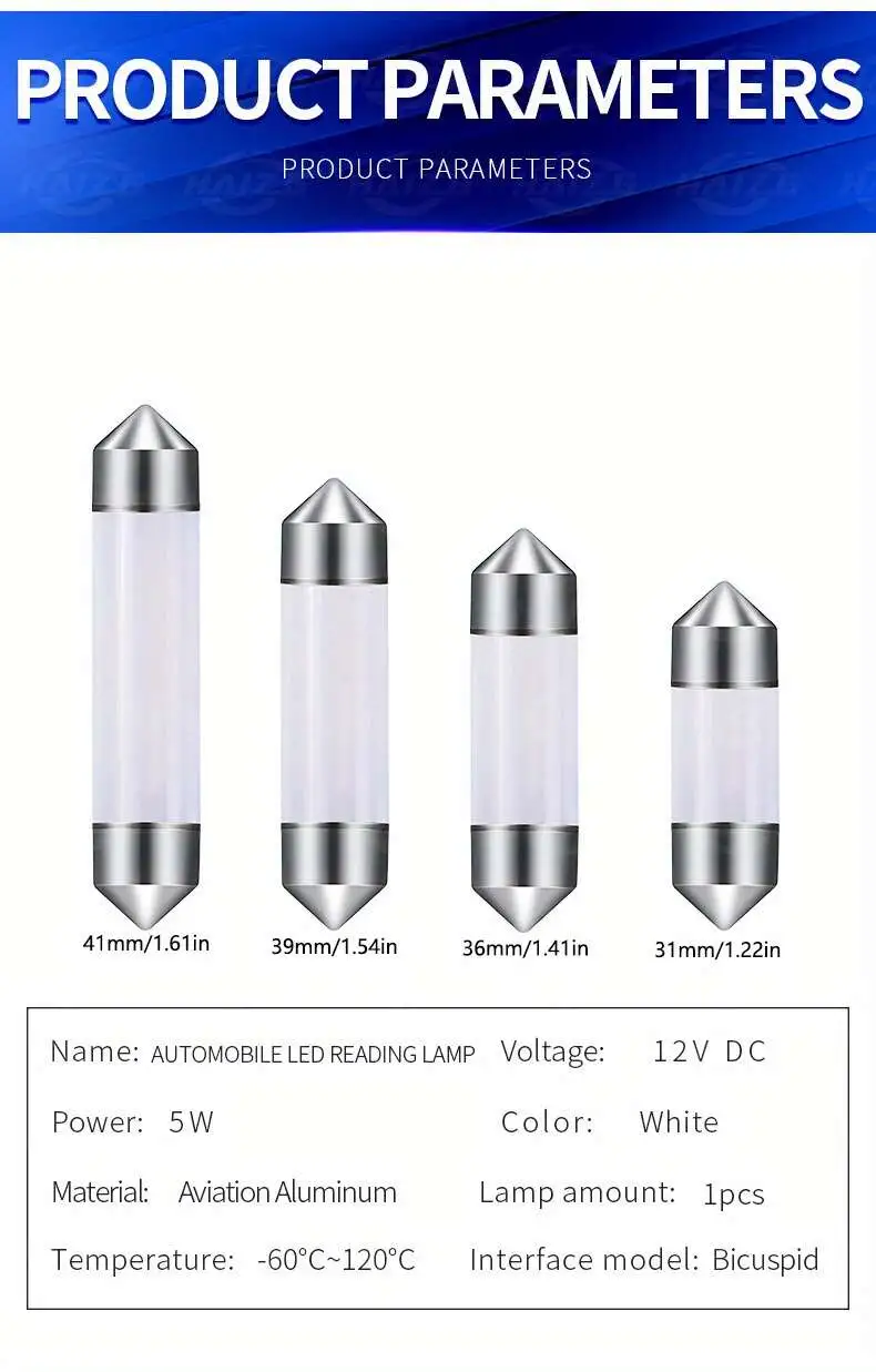 led light bulb double head 31mm 36mm 39mm 41mm c5w 12v holiday dome white car dome reading map light car interior light details 8