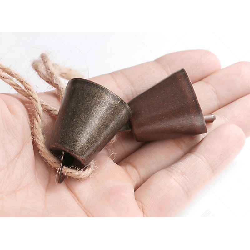 2 Pieces Cow Bells Loud Bells Wind Chime Pendant for Farm Animals Cattle Cow