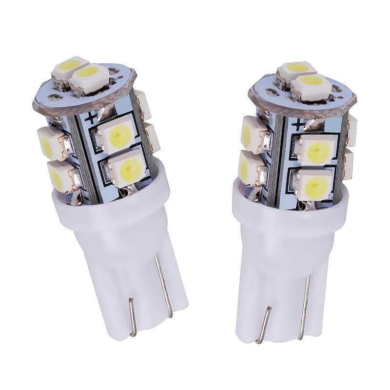 2pcs universal blanco T10 5-SMD LED bombilla de repuesto para coche W5W,  147, 152, 158, 159, 168, 184, 193, 194, 2825 L6