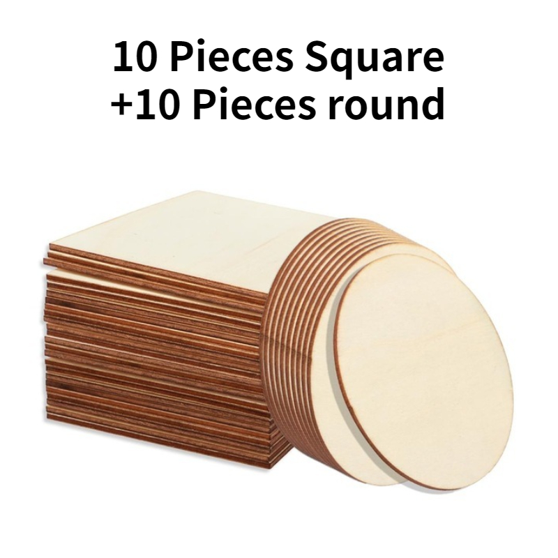 10pc en Square Blank Coasters DIY Unfinished
