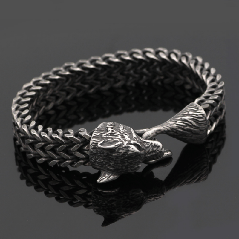 1pc Pulsera Cabeza Lobo Hombres Vikingos Nórdicos Accesorios - Temu Chile