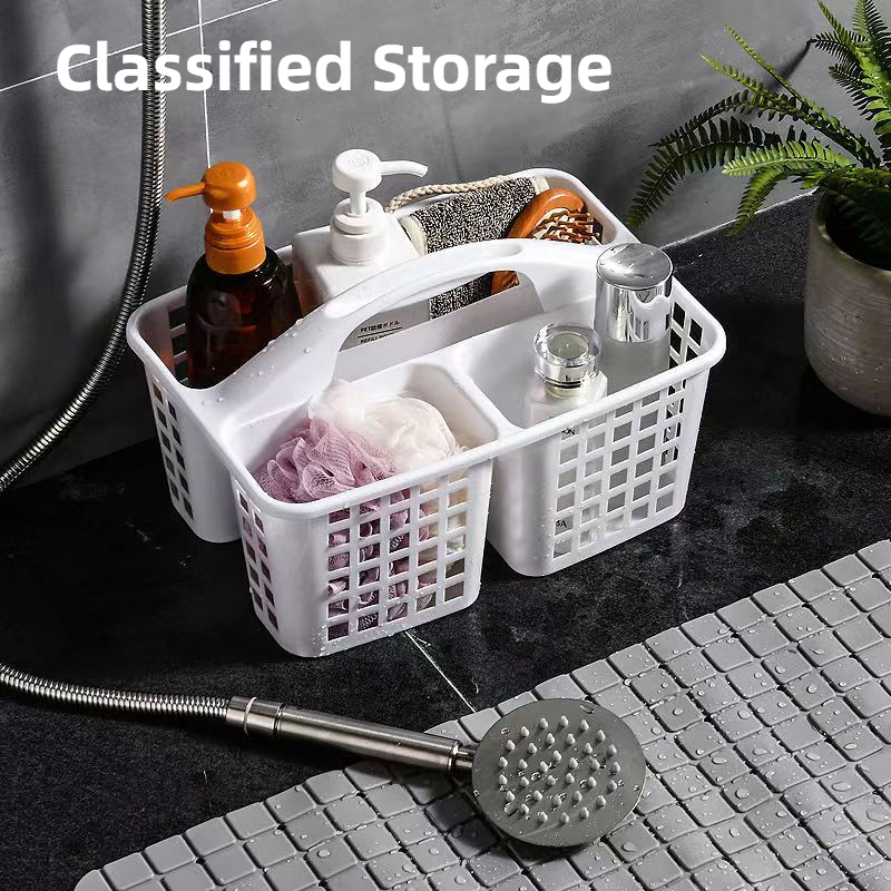 1pc Portable Bathroom Shower Basket, Cute Bath Basket For Toiletries, Soap Storage  Organizer