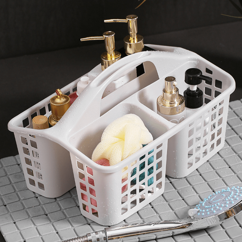 1pc Portable Bathroom Shower Basket, Cute Bath Basket For Toiletries, Soap Storage  Organizer