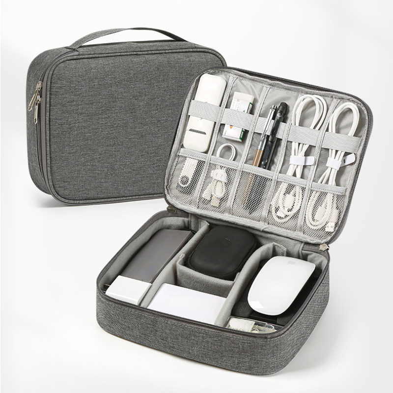 Organisateur électronique étanche, petit sac de rangement pour câble de  voyage, étui multifonctionnel pour disques durs, câbles, USB, carte SD,  téléphone 