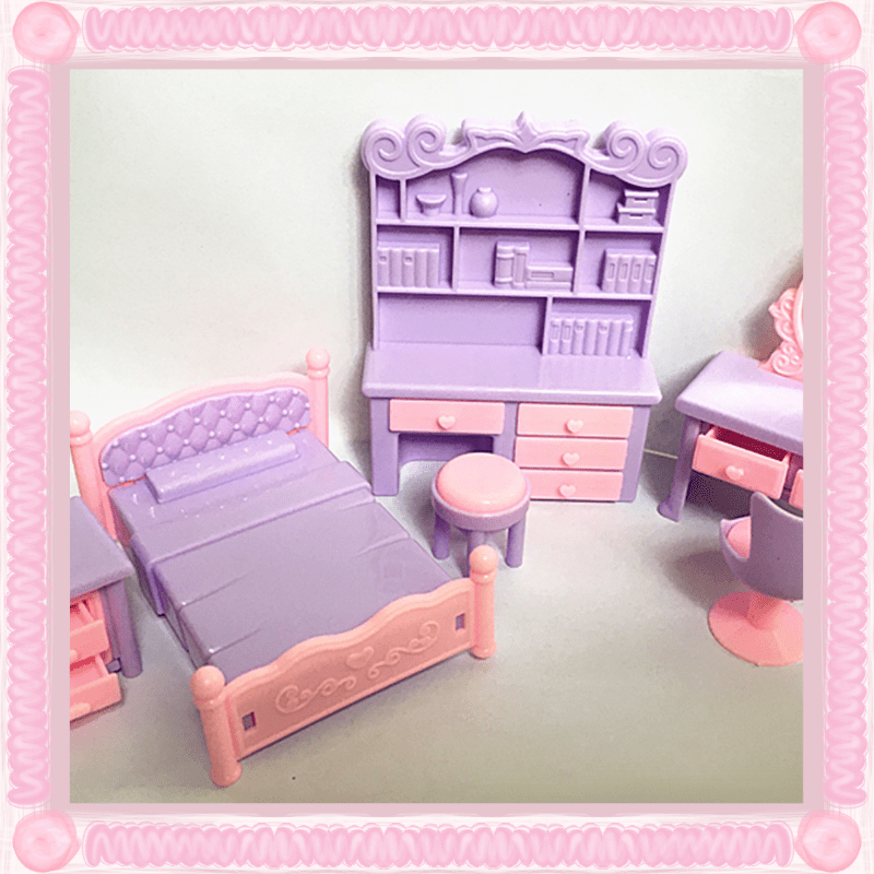 Casa de moderna y bonita, modelo de espejo de tocador de todo el cuerpo,  Mini muebles, dormitorio, niñas, , juguete, CUTICAT Miniaturas de casa de  muñecas