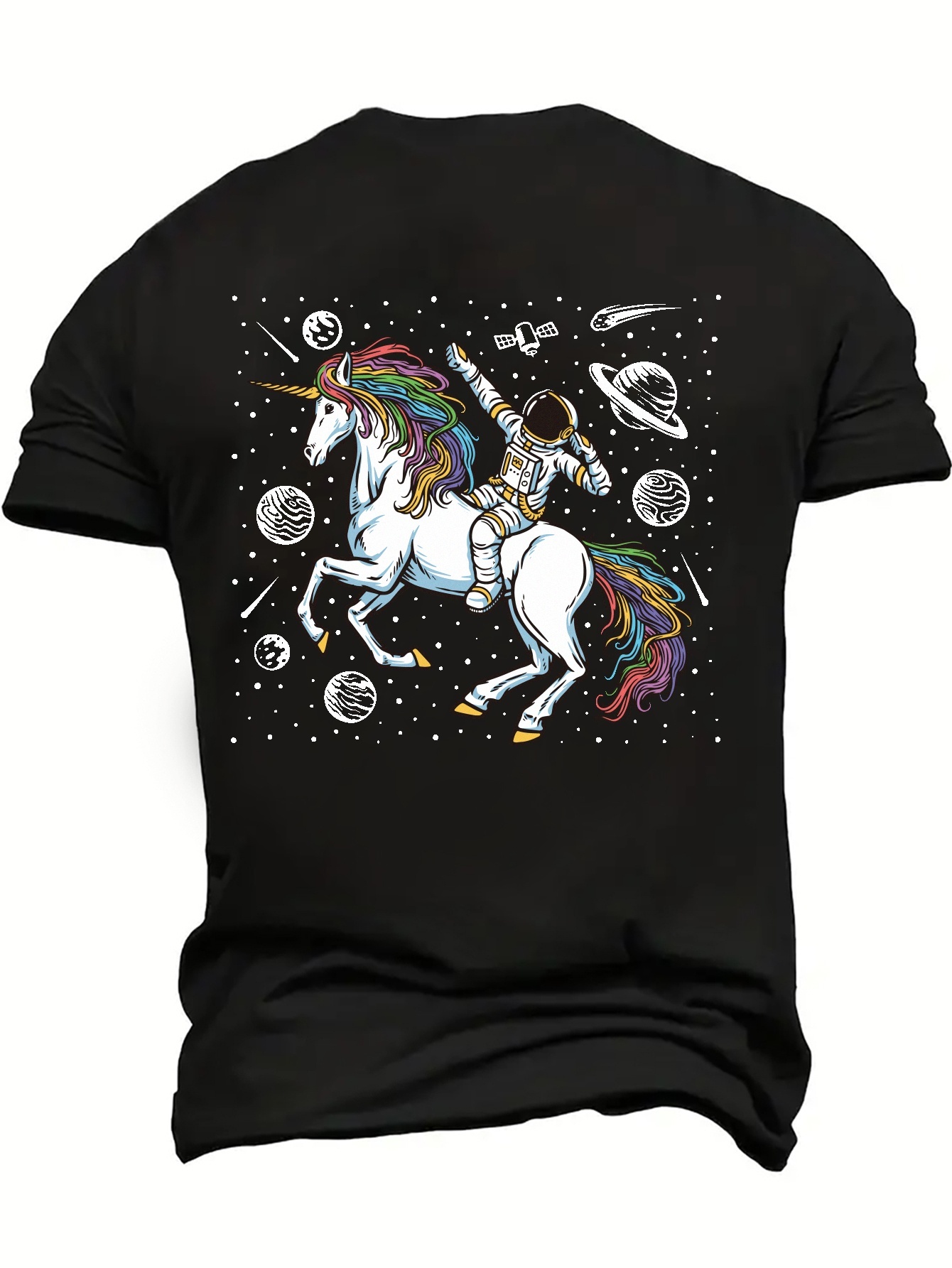 Camiseta Estampado Astronauta Hombre Camisetas Manga Corta - Temu