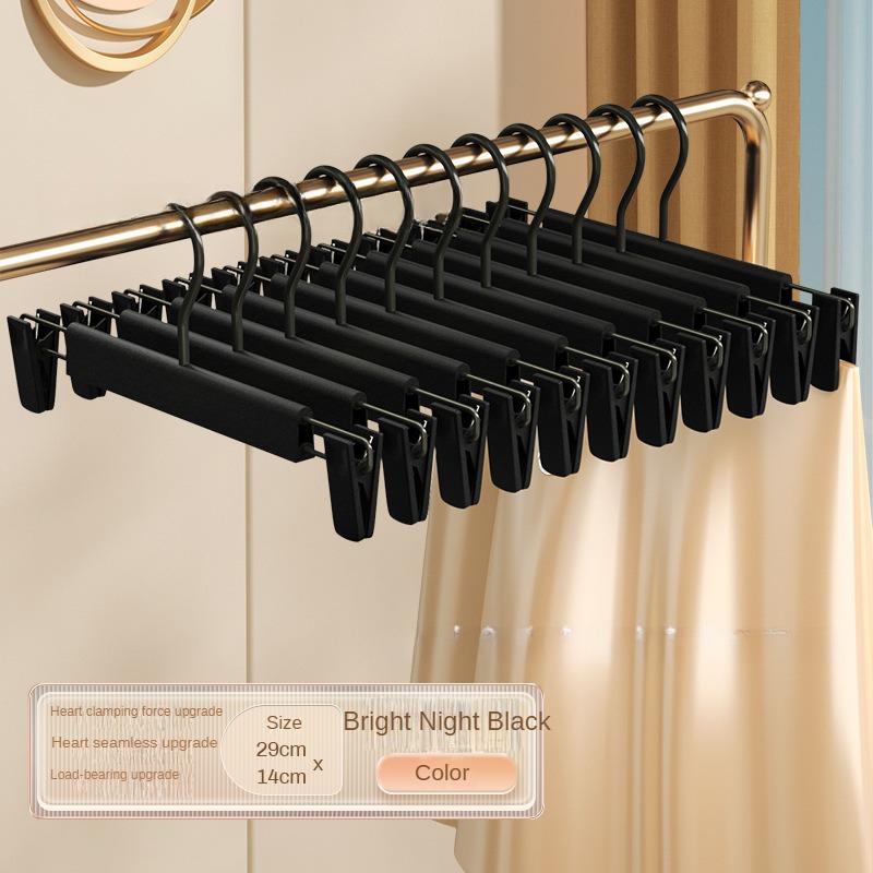 Black Velvet Hanger Clip Long Pants Hanger Clip Strong Pants - Temu