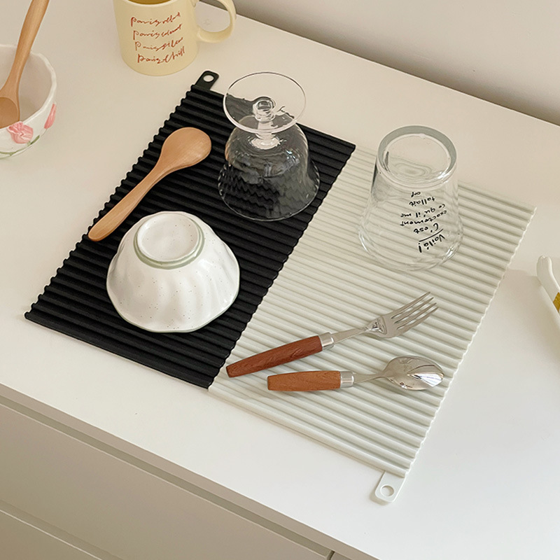 The Ultimate Kitchen Counter Solution: Silicone Drying Mat, Trifold Dish  Drainer, Hot Pot Holder & Non-slip Sink Mat - Dishwasher Safe! - Temu