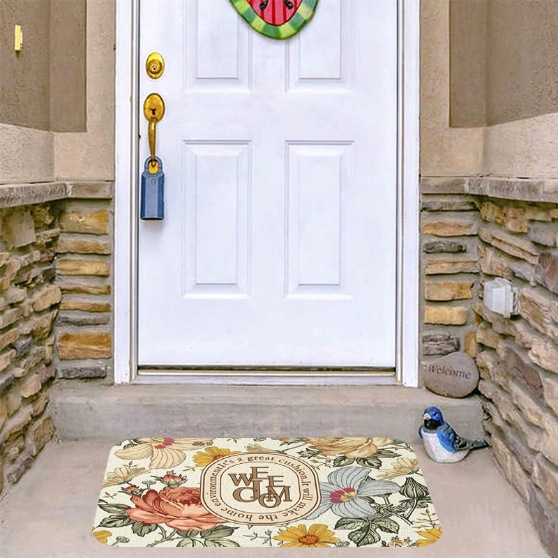 Welcome Door Mat Non slip Persian Style Front Door Outdoor - Temu