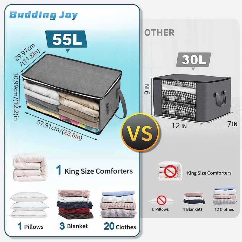 Comforter Storage Bags King Size, Non-woven Clothes Storage