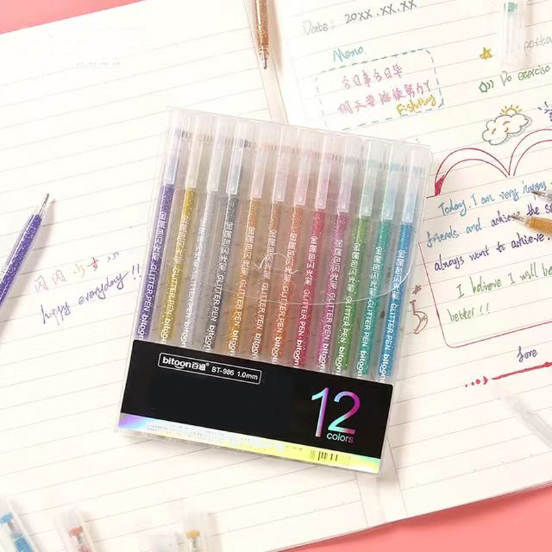 Oh My Glitter! Gel Pens-Set of 12 - mulberrycottage