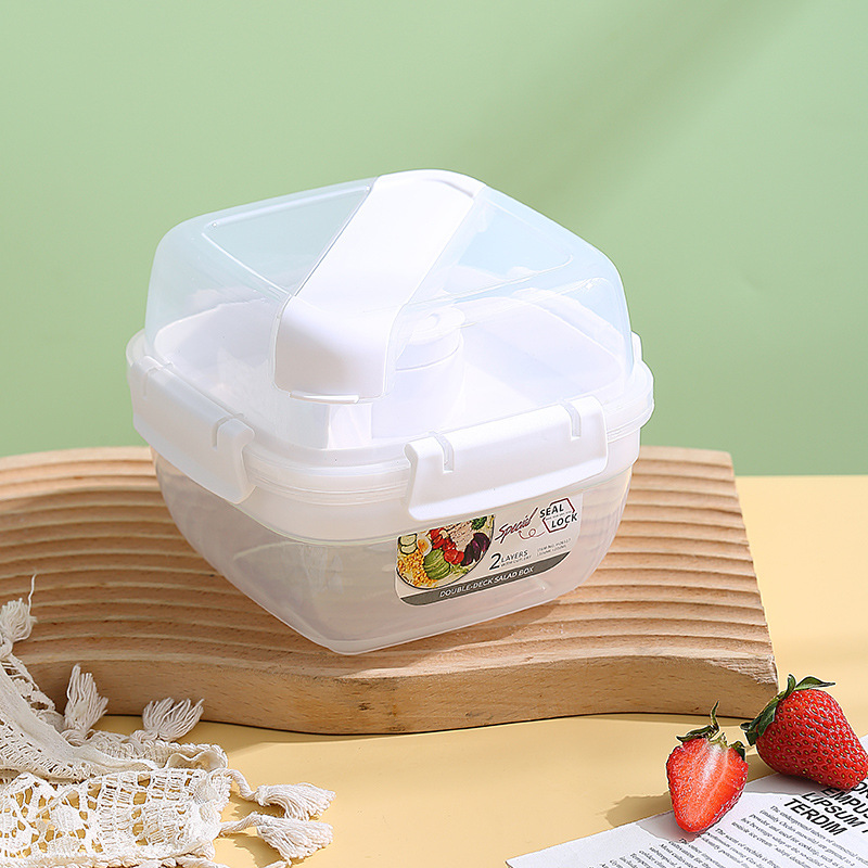 Double Deck Portable Lunch Box Lunch Box Microwavable Meal - Temu