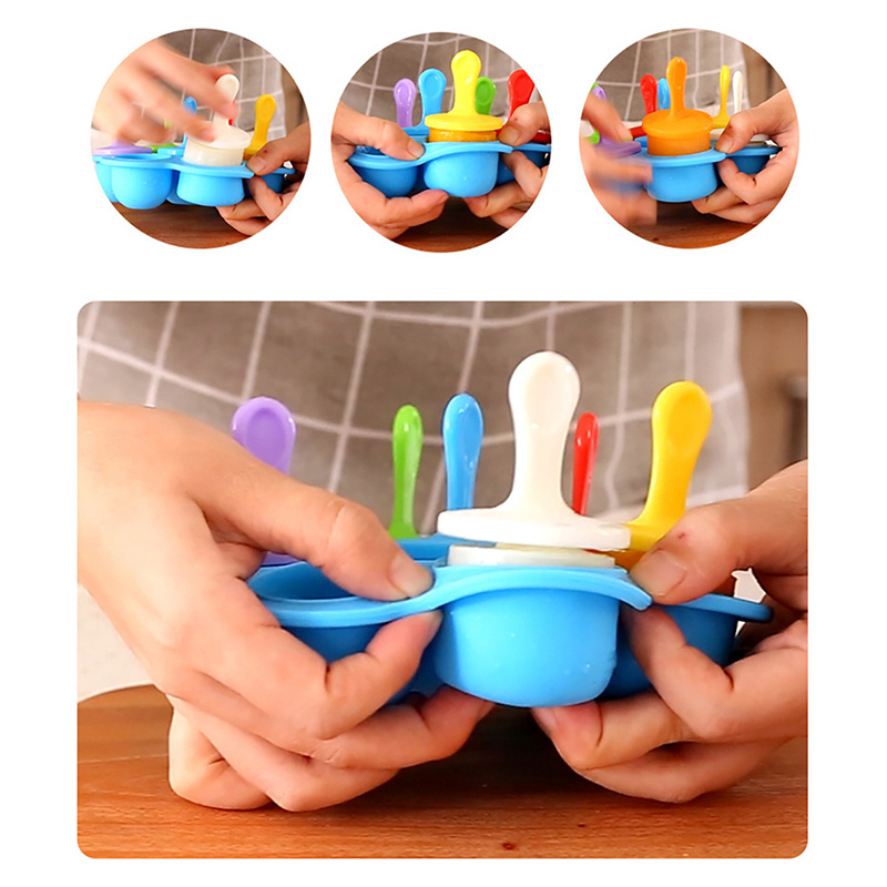 7 Holes Diy Ice Cream Pops Silicone Mold Ice Cream Ball Maker Popsicles  Molds Fruit Shake Home Kitchen Accessories Tool - Temu