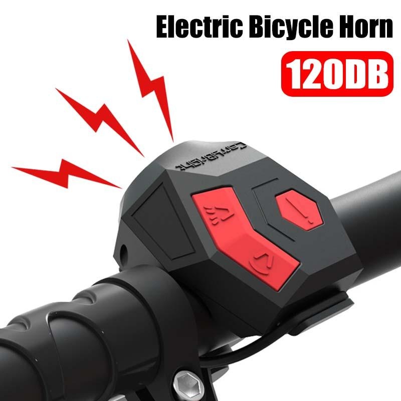 ROCKBROS Electric Bike Horn Loud 120dB Adults Kids Bike Horn Alarm IPX4  Waterproof Electronic Bicycle Horns for Handlebars Ebike Scooter Horn