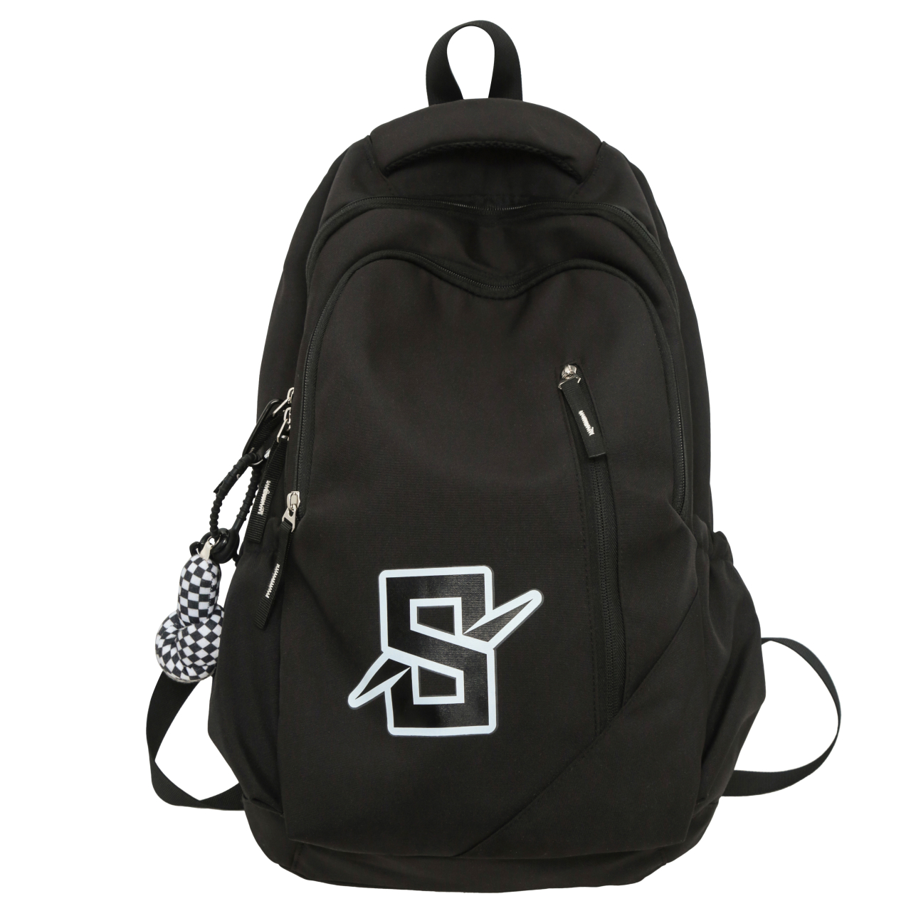 Colorblock Casual Zipper Backpack Large Capacity Rucksack