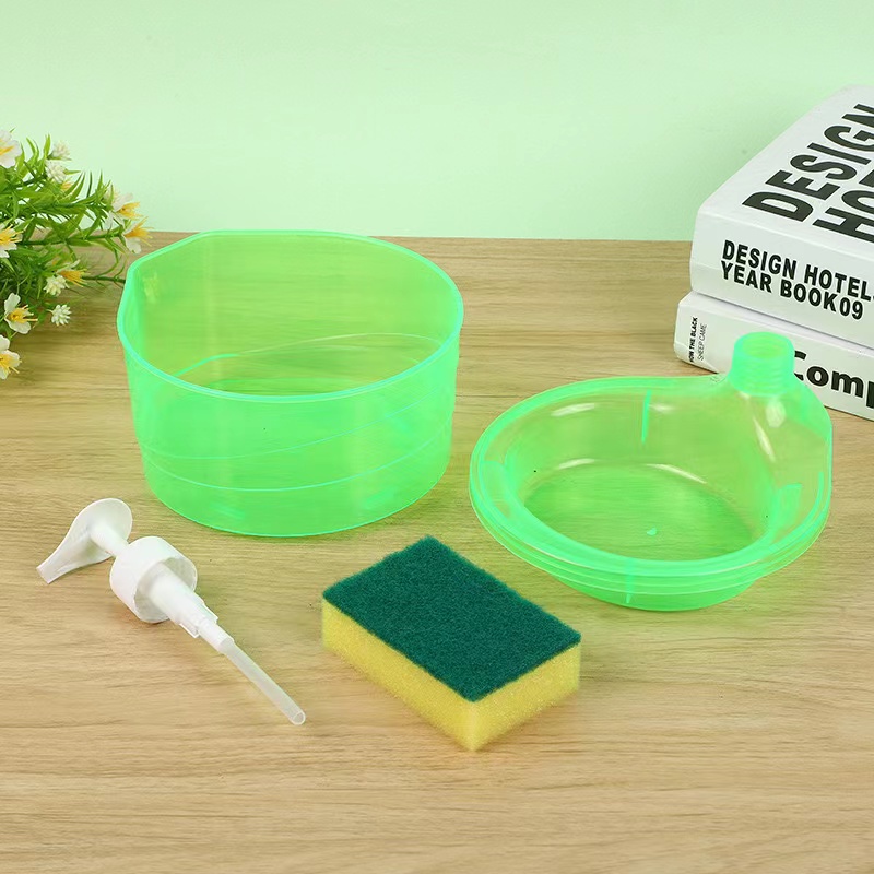 Hot sale Soap Dispensing Dish Cleaning Brush Set With 1 Dish