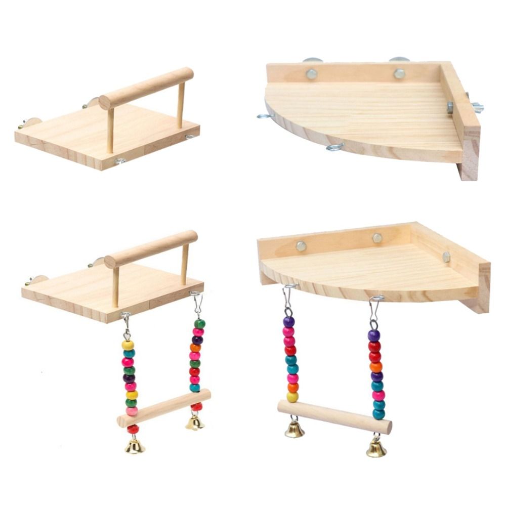 Bird Swing with Chewing Beads Parrot Perch Budgie Playstand