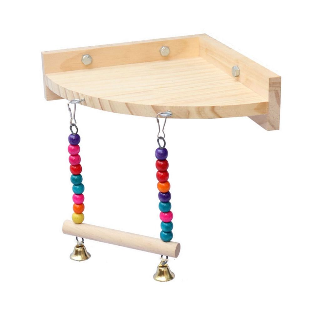 Bird Swing with Chewing Beads Parrot Perch Budgie Playstand