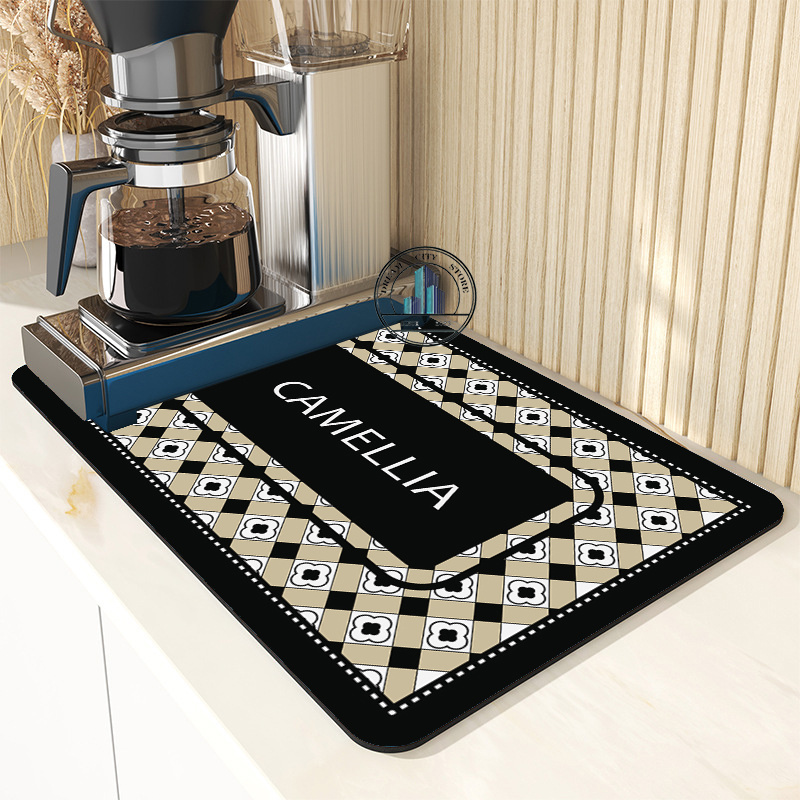 Dish Drying Mat, Vintage Pattern Diatom Technology Cloth Draining Mat, Heat  Insulation Pad, Non-slip Super Absorbent Dish Drying Placemat For  Countertop Dining Patio Table Decorations, Home Kitchen Supplies - Temu