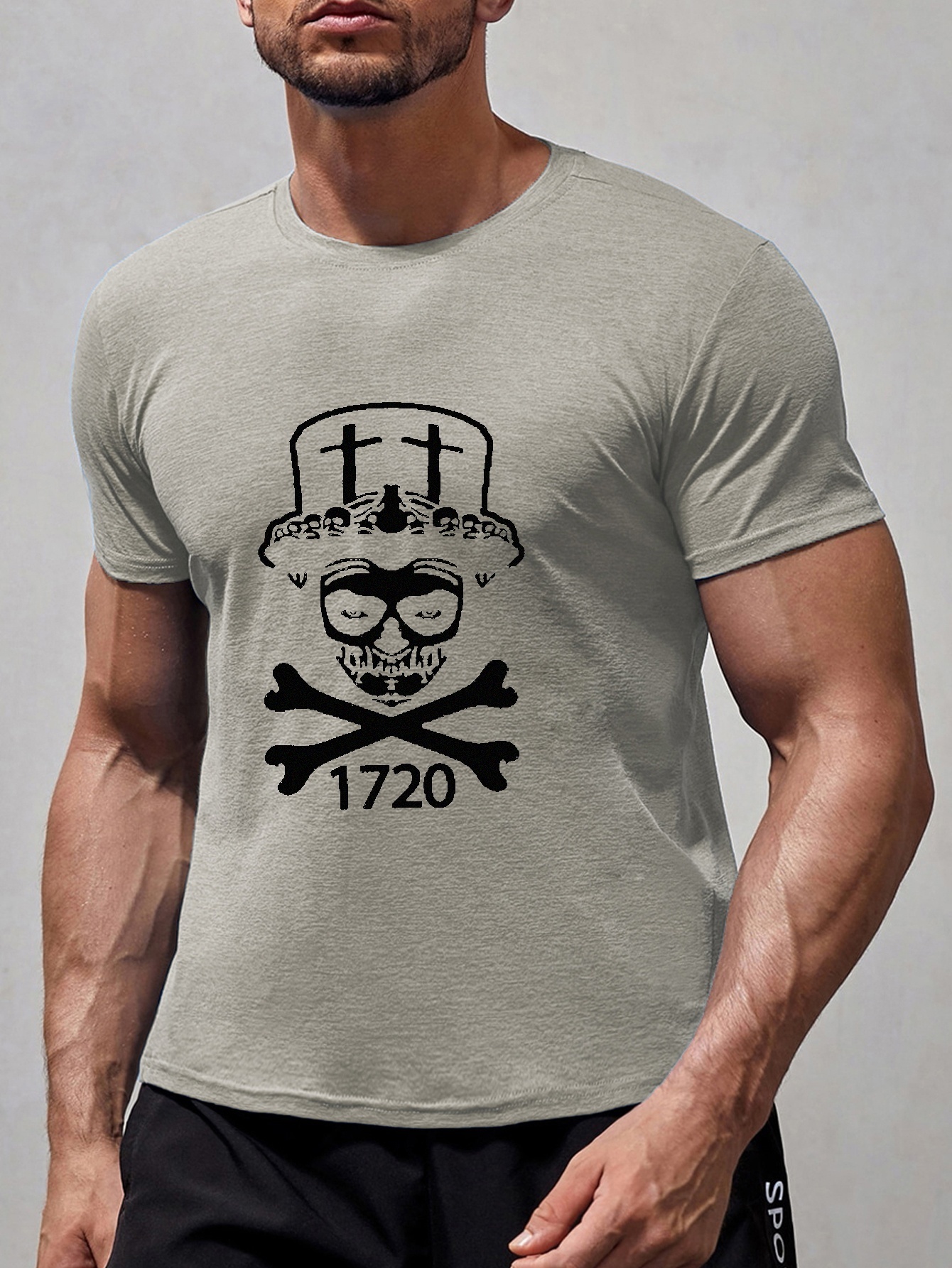 Men's Trendy Street T Shirt: Skull Bone Graphic Print Tees - Temu Canada