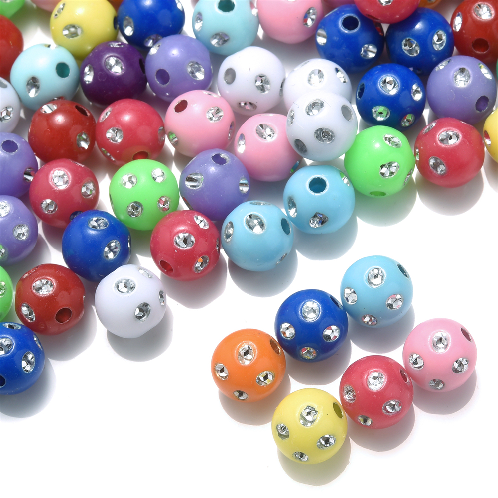 6mm Tiny Round Acrylic Beads - Gumball Bubblegum Plastic or Resin