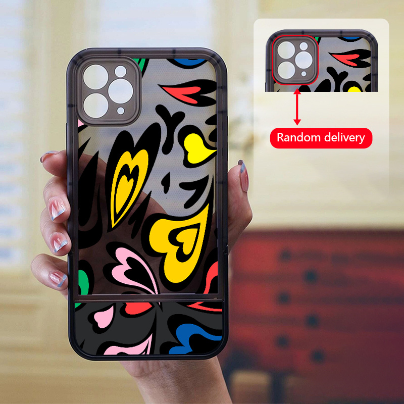 Love Pattern Phone Case Invisible Holder Iphone 14 13 12 11 - Temu ...