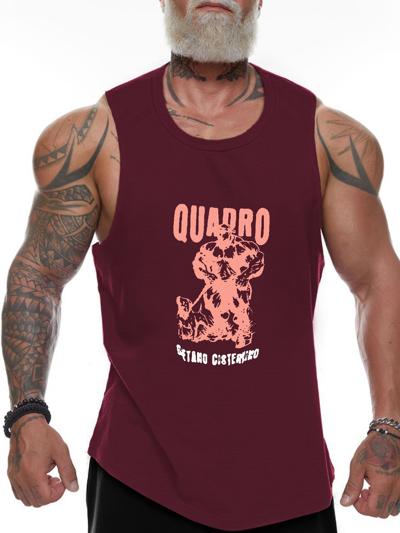 Camiseta Sin Mangas Estampado Gráfico gym Hombre Musculoso - Temu