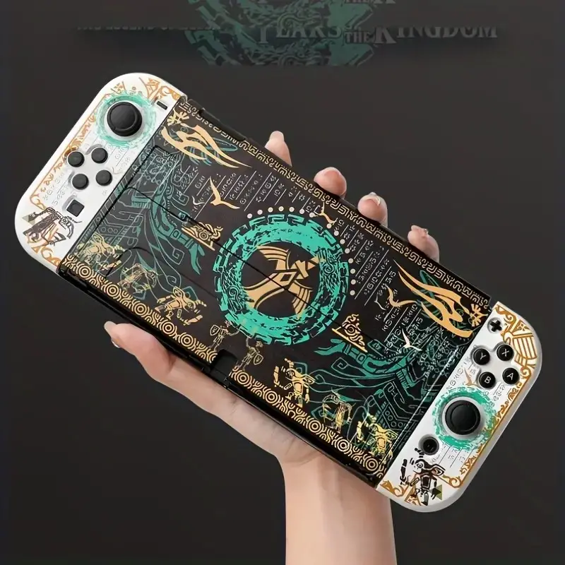protective case for nintendo switch support plug in dock charging oled case painted case cover gifts birthday gifts details 0
