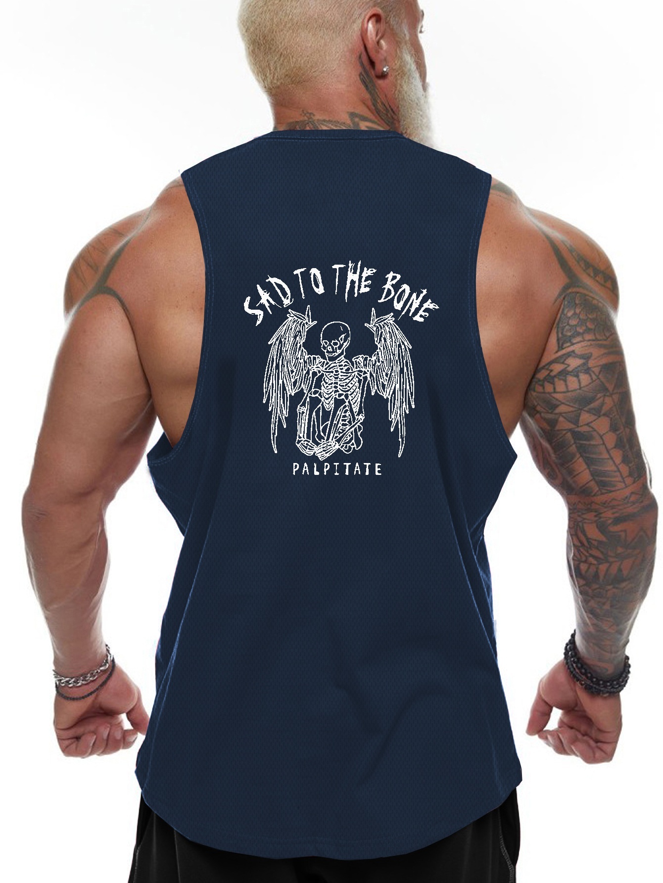 Camiseta Sin Mangas Estampado Gráfico gym Hombre Musculoso - Temu