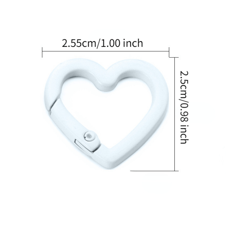 1pc Heart Shape Keychain Clips Mini Carabiner Alloy Durable Quick Release Spring Key Chain Ring Clip with Cute Cat,Temu