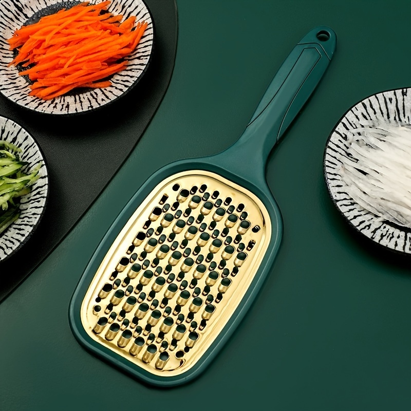 1pc Stainless Steel Multifunctional Grater, Green Portable