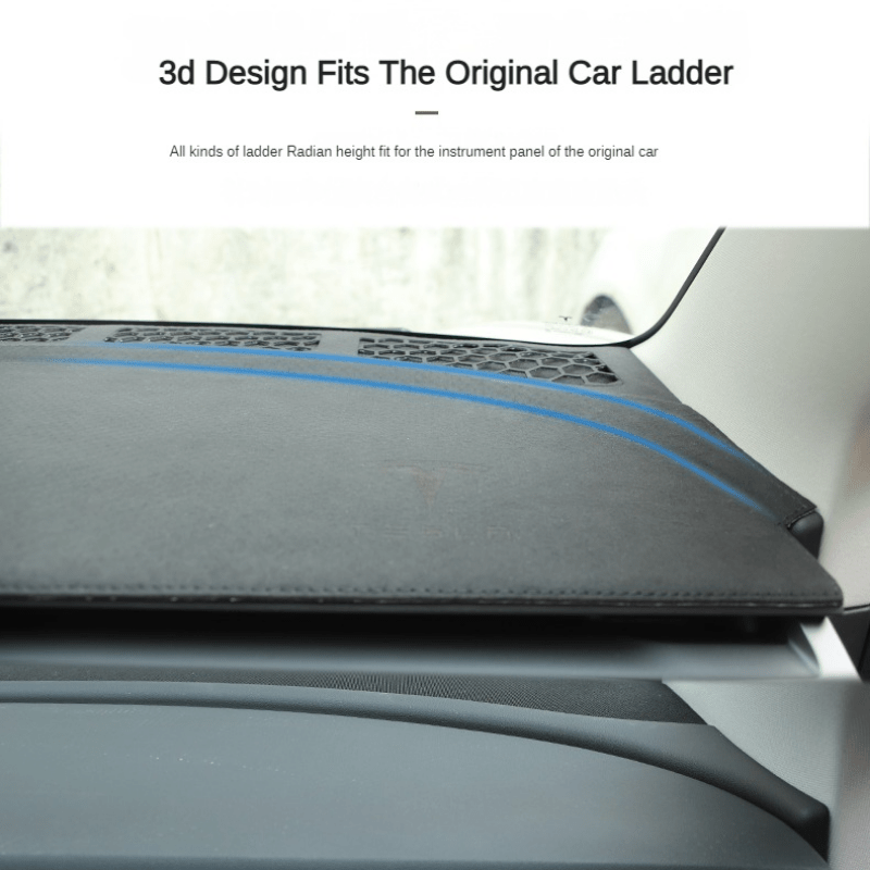 For Model 3/Y Dashboard Cover,3D Integrated Molding Suede Dash Board  Cover,Center Console Cover Dash Mat Protector Sunshield Cover,Anti Slip Pad