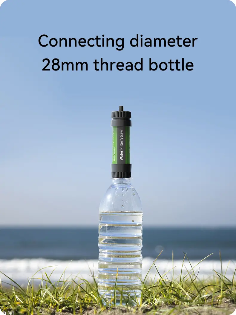 portable outdoor ultrafiltration film water filter straw for emergency camping exploration fishing survival straight drinking water purifier details 4