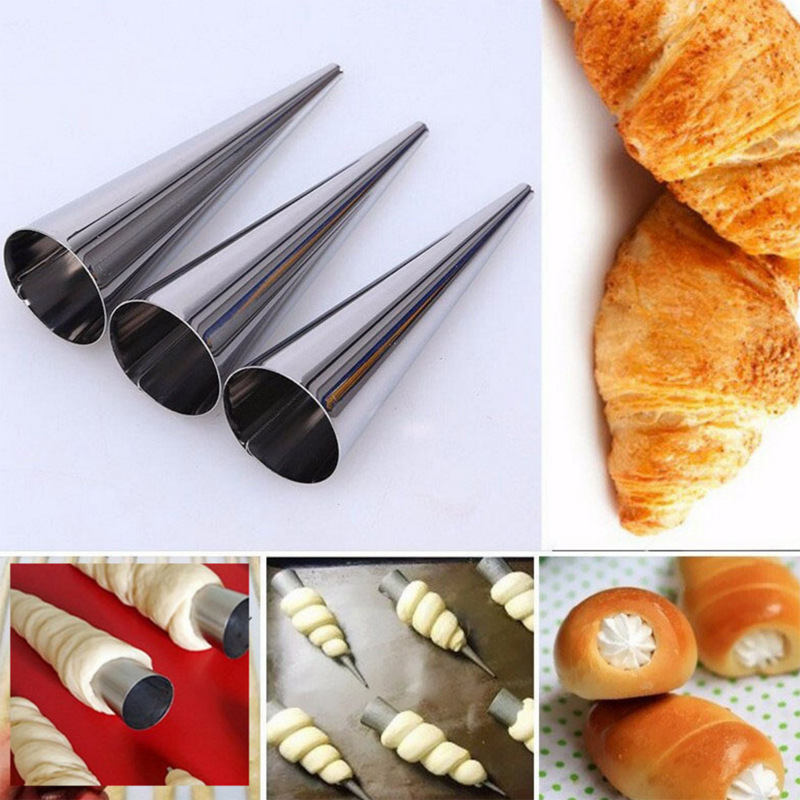 16pc Moule À Croissant En Acier Inoxydable, Moule À Cannoli En Cône, Tube  De Remplissage De Pâte Feuilletée Danoise Antiadhésif, Moules À Pâtisserie  Pour Rouleaux À La Crème, Choux, Cornet À Gaufres