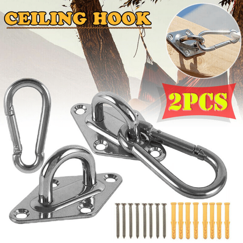 Wall Mount Stainless Heavy Duty Ceiling Hanging Hook Set - Temu Canada