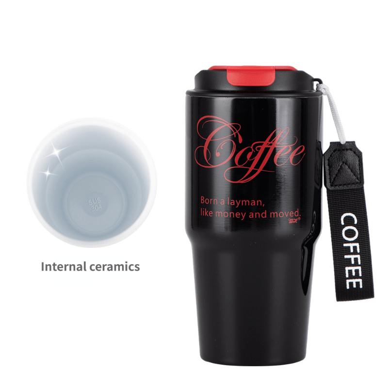 Cola Cup, Large Capacity Iced Tumbler, Liner Ceramic Insulation Cup, 304  Stainless Steel Coffee Cup, Walking, Halloween Christmas Wedding Birthday  Gift Home Office Picnic Camping Travel Summer Essential Beach Vacation  Essential - Temu