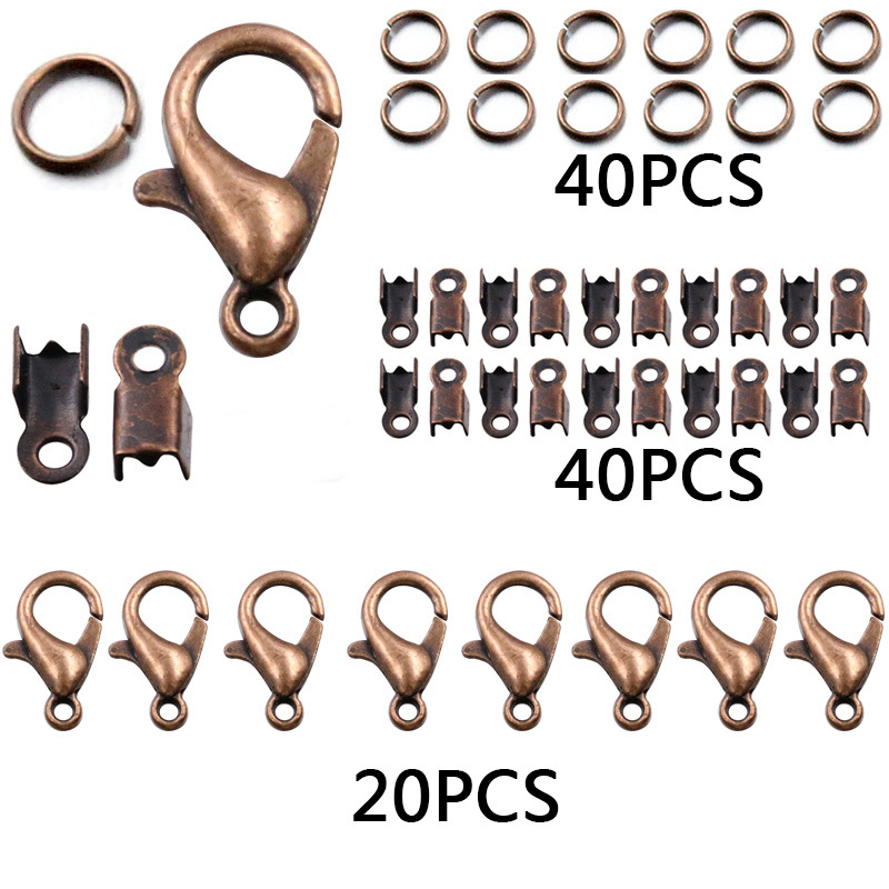 Alloy Lobster Clasps Jump Rings Connector Clasps Crimp End - Temu