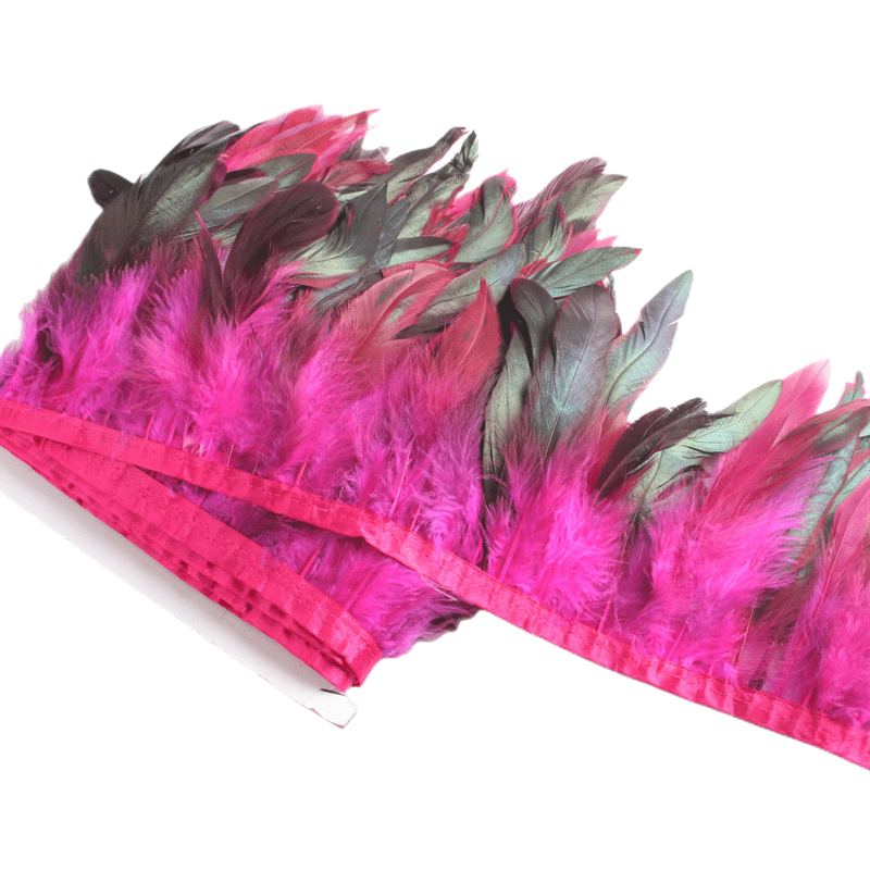 Cinta de plumas de pavo mullida de 4 a 6 pulgadas de plumas para  manualidades, tira de corte para vestidos, faldas, disfraces de carnaval,  ciruelas