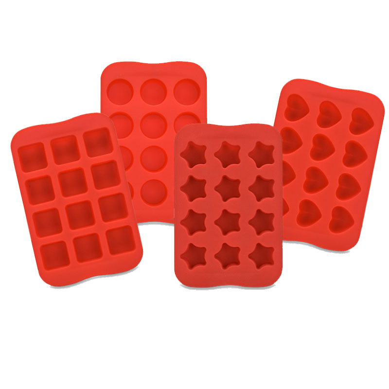 Silicone Baking Molds, Heart Square Shaped, Chocolate Molds, Soap