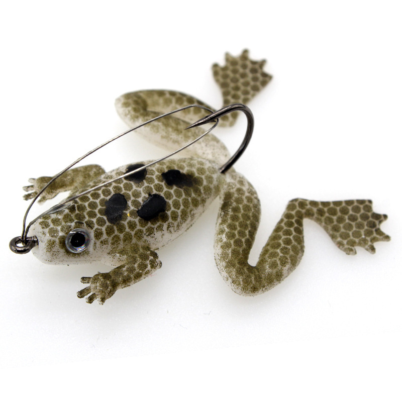 3d Eyes Soft Silicone Frog Bait Hook Catfish Perch Bass Pike - Temu