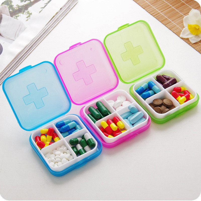 Mini Portable Plastic Medicine Box for Travel