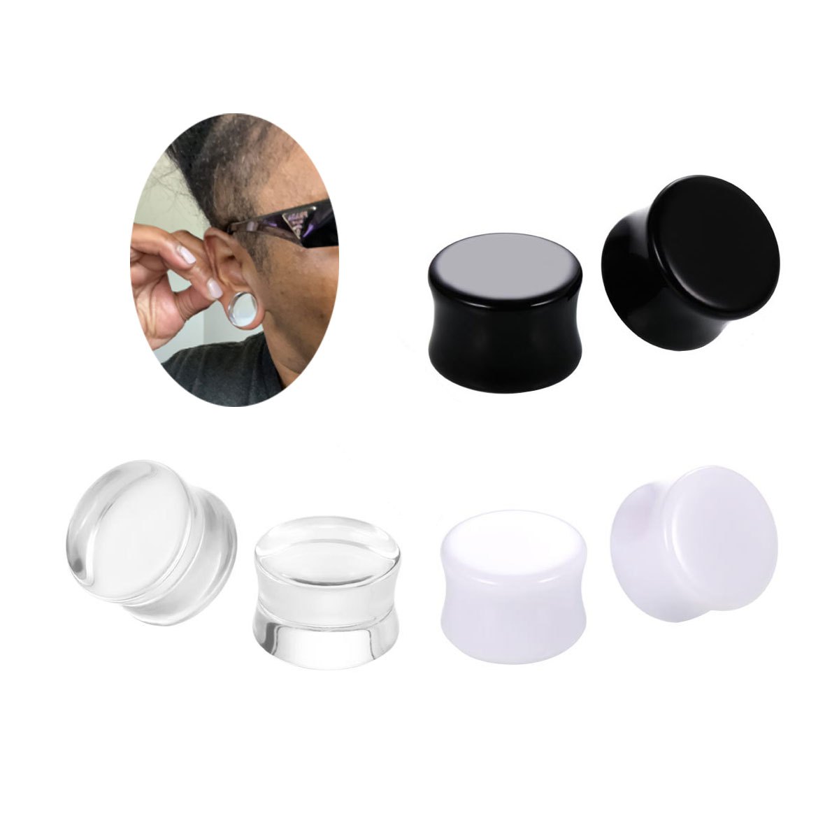 Acrylic Ear Gauges Taper Ear Plug Tunnel Stretching Kit - Temu