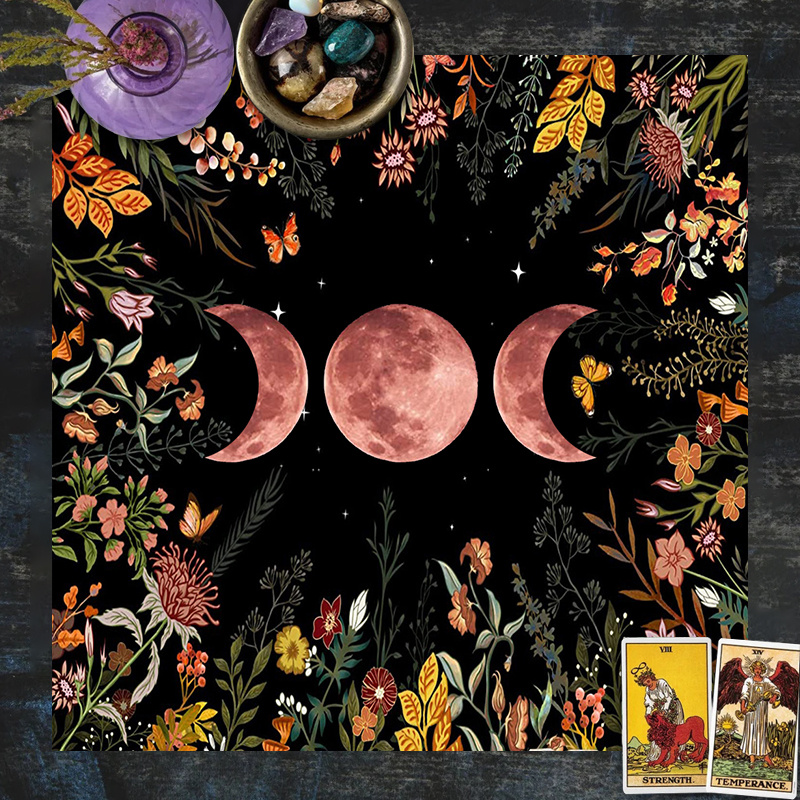 Tarot Desktop Mat Altar Tarot Cloths Divination Cards Round Table Cloth  Alter Witchcraft Sacred Cloth Pagan Spiritual Celestial Supplies Witch  Wiccan