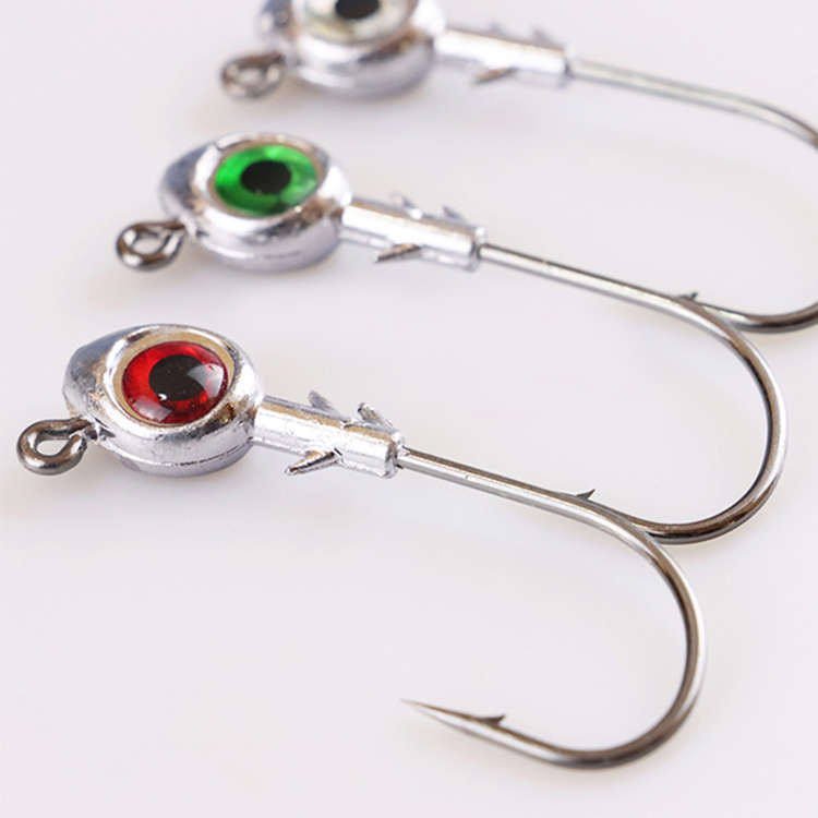 Jig Head Jig Hooks 3d Eyes Trout Heads Bass Hook Lure - Temu