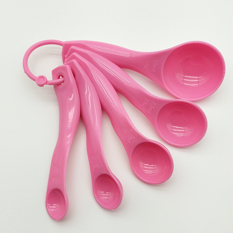 Set 5 cucchiai dosatori colorati in plastica per cucinare misura cucchiaio  chef dosatore