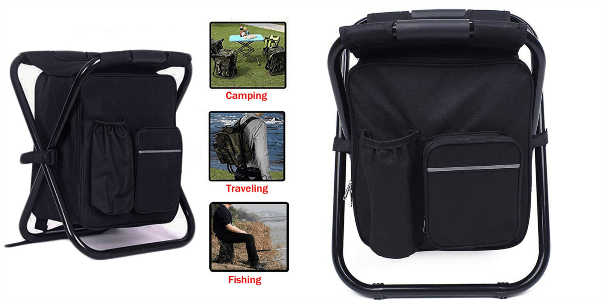 2 In 1 Folding Hunting Bag Chair Portable Backpack Cooler Insulated Picnic  Bag Hiking Seat Camping Waterproof Fishing Chair New - AliExpress