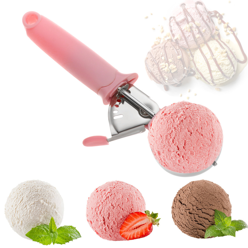 7inch Ice Cream Scoop, Premium Stainless Steel Ice Cream Scooper, Heavy Duty  Metal Icecream Scoops Spoon, Perfect for Frozen Yogurt Gelatos Sundaes  Fruit Cookie Dough, Sorbet