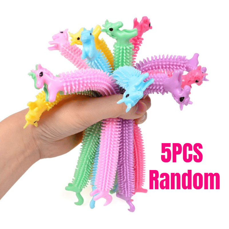 Yellow String Worm Monkey Noodle Fidget Toy for Stress Relief